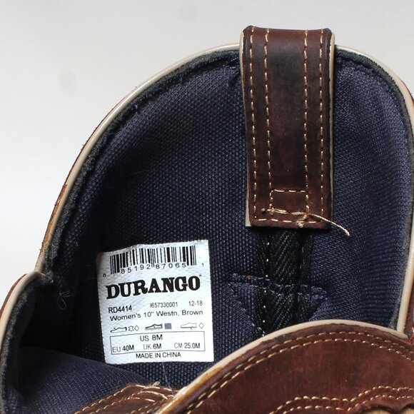 Womens Durango Boots Size 8 M Lady Rebel American Flag Square Toe Western Boot - Picture 7 of 7